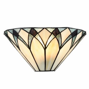 Claxy Stained Glass Wall Sconce Tiffany Style Wall Light Fixture - 1 of 4