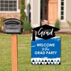 Big Dot of Happiness Blue Graduation Party Decorations - Grad Party Welcome Yard Sign - 2 of 4