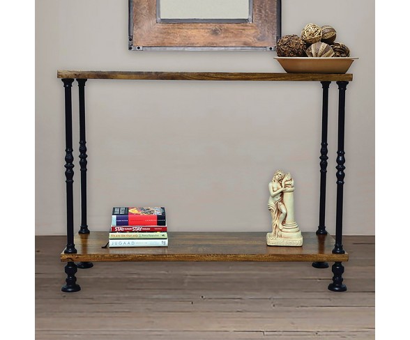 Brennan Console Chestnut/Black - Carolina Forge
