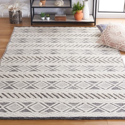 Vermont Hand-Knotted Ivory Wool 5' x 8' Area Rug