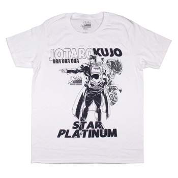 Jojo's Bizarre Adventure Anime Shirt Men's Star Platinum Ora T-Shirt Adult