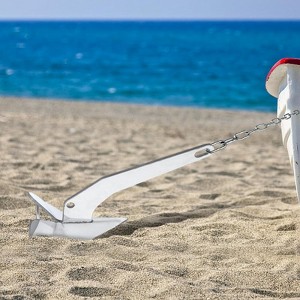 17lb Delta-Style Boat Anchor - 316 Stainless Steel Wing Design Anchor with Quick-Set Technology for Mid-Size Boats & Fishing Vessels - 1 of 4