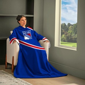 Snuggie New York Rangers  The Original Wearable Blanket with Sleeves & Pockets | Super Soft Fleece | As Seen on TV | Officially Licensed NHL Gear - 1 of 4
