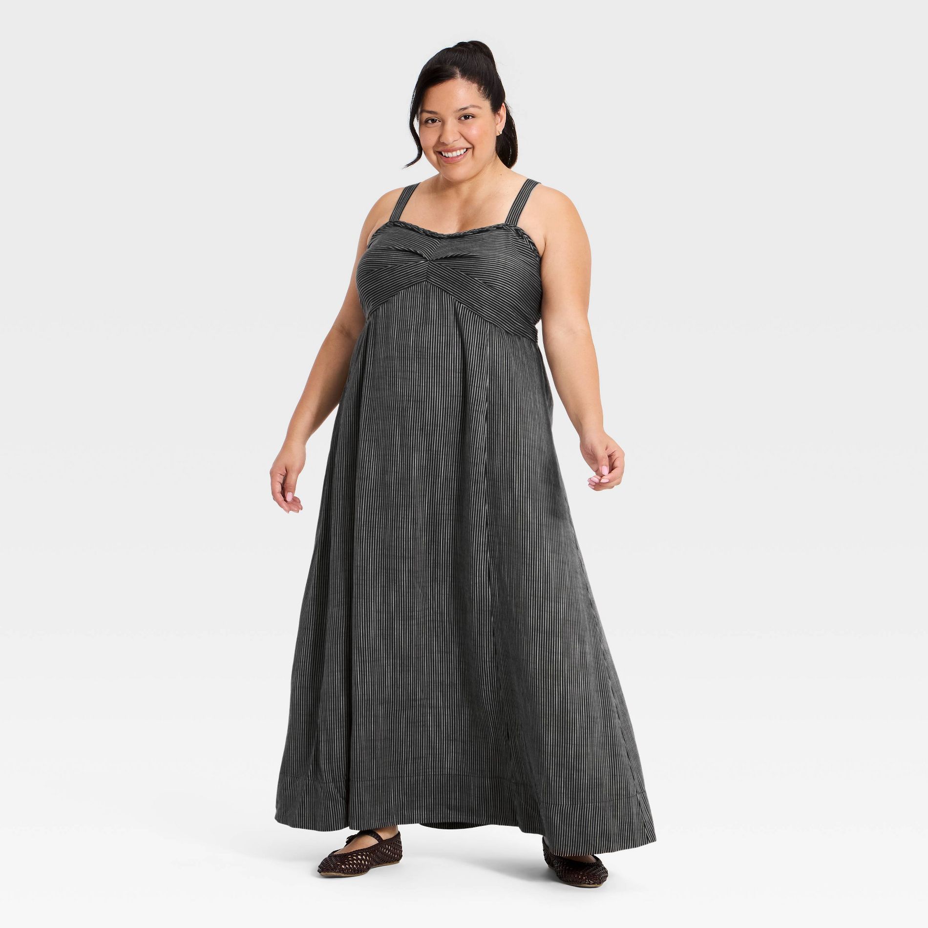 Women's Braid Trim Maxi Dress - Ava & Viv™
