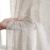 HLC.ME Penelope Faux Linen Textured Privacy Sheer Light Filtering Rod Pocket Curtains Panels, Set of 2 - 4 of 4