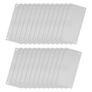 Unique Bargains Stainless Steel DIY Laser Printing Office Engraving Blank Cards 25 Pcs - 1 of 4