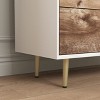 Lirago White and Wood 4-Drawer Dresser with Metal Legs and Anti-Tip Device Bedroom or Living Room Storage 31.49"Dx15.74"Wx36.81"H - 4 of 4