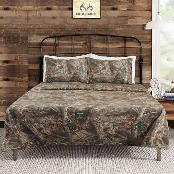 Realtree Edge Camouflage Bed Sheets - 4 Piece Camo Bedding Full - Premium Polycotton Super Soft Hunting Sheet Set - Outdoor Bedding Set