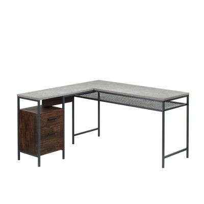 Market Commons L Desk Walnut - Sauder