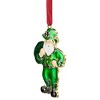 Northlight 3.5" Green Brass-Plated Irish Santa Christmas Ornament with European Crystals - 3 of 4