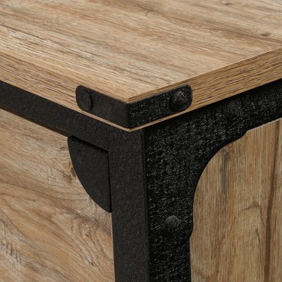 Steel River Milled Mesquite 2-Drawer Mobile File Cabinet with Metal Accents