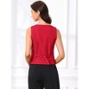 INSPIRE CHIC Women's Fashion Sleeveless Button Down V Neck Crop Summer Vest - 3 of 4