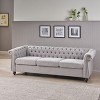 NicBex 3 Seater Sofa Couch with Tufted Button Back Modern 84.75 Inch Comfy Sleeper Couch with Wood Legs for Living Room - 2 of 4