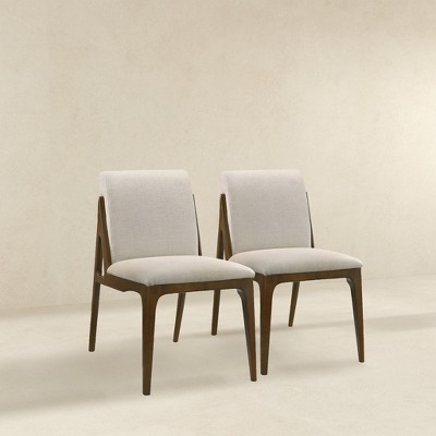 NicBex Mid Century Wooden Dining Chairs Set of 2 with Upholstered Cushion Back,Stylish Accent Chairs for Dining Room,Kitchen,Office