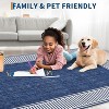 Area Rug - Low Pile Stain Resistant Neutral Carpet, Ultra Soft Non-Slip Modern Floor Cover for Living Room Bedroom Nursery Entryway - 4 of 4
