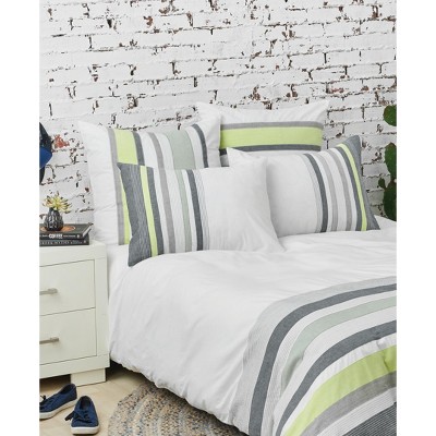 Jones 26" x 26" Cotton Euro Sham with Stripes