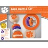 Baby Fanatic Wood Rattle 2 Pack - NCAA Clemson Tigers Baby Toy Set - 2 of 4