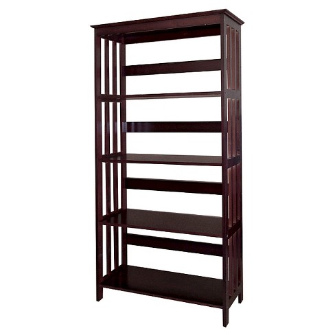 60 4 Tier Bookcase Cherry Ore, Real Cherry Wood Bookcase