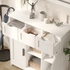 Storage Cabinets,Wooden Floor Cabinet,with Drawers and Shelves Storage Cabinets,Accent Cabinet for Living Room,Bedroom,Bathroom Furniture Home Decor - 2 of 4