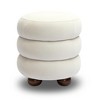 TOV Furniture Stefanie Velvet Upholstered Round Ottoman - 3 of 4