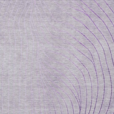 Lavender And Silver Abstract Washable Indoor Outdoor Area Rug