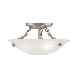 Livex Lighting Oasis 3 - Light Flush Mount in  Brushed Nickel - 1 of 1