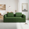 Racxily Convertible Sofa Bed with Pillow - Corduroy Folding Couch, Loveseat Sofa for Living Room, Bedroom, Lounge - 2 of 4