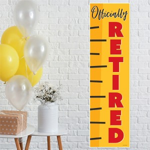Big Dot of Happiness Teacher Retirement - Happy Retirement Party Front Door Decoration - Vertical Banner - 1 of 4