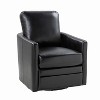 Hugo  Fall  Transitional  Wooden Upholstered Swivel Chair with metal base  for Bedroom and Living Room Deal of the day | ARTFUL LIVING DESIGN - 2 of 4