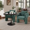 Dolonm 28.5 in.Chenille Accent Chair with Removable Pillow, 3 Legs Compact Armchair for Small Spaces - 3 of 4