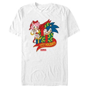 Men's Sonic the Hedgehog Happy Holidays Couple T-Shirt - 1 of 4