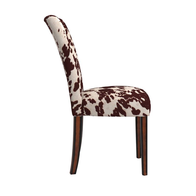Set of 2 Quinby Parson Dining Chair Wood Brown Cowhide - Inspire Q, 6 of 11