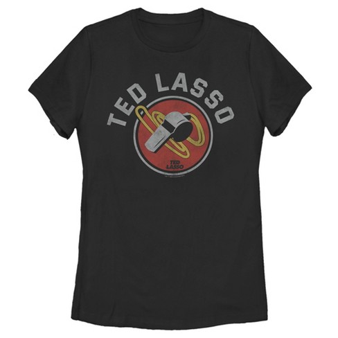 Women's Ted Lasso Whistle Blower T-shirt - Black - Large : Target