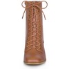 Allegra K Women's Lace Up Chunky Heels Ankle Combat Boots - 2 of 4