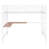 PAGED Twin Size Bunk Bed with Desk Simple Modern Metal Bed Frame with Grid, Ladder and Guardrail for Bedroom - 4 of 4