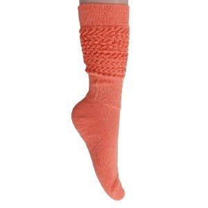 Women’s Premium Slouchy Scrunch Socks – 1 Pair, Soft Cotton Boot Socks, Knee-High or Crew, Shoe Size 5-10 - 1 of 1