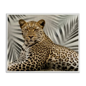 Stupell Industries Leopard with Palm Fronds, 30" x 24" - 1 of 4