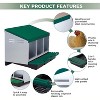 3/ 4 Hole Metal Chicken Nesting Box with Removable Roll-Out Tray Easy Egg Collection & Clean Galvanized Steel Laying Box, for Backyard Coop Orange - 4 of 4