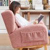 NicBex Polyester Fabric Glider Rocking Chair,Upholstered Nursery Rocking Chairs with High Backrest,Cozy Rocking Chair,Nursing Chair for Bedroom - 4 of 4