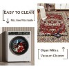 Area Rug Vintage Bohemia Large Persian Non-slip Washable Rug For Living Room Kitchen Bedroom Living Room Flower Design Yellow/Red - 4 of 4