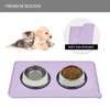 Kumasinova 22" x 14" Waterproof Pet Feeding Mat for Cat Dog Water Bowl with BPA Free Dogs Cats Food Mats Prevent Spill - 4 of 4