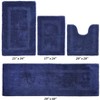 Lux Premium 100% Cotton Tufted Solid Reversible 4 Piece Bath Rug Set – Ultra-Soft, Water-Absorbent, Durable, Machine Washable Bathroom Rug - 2 of 4