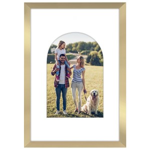 Americanflat 12" x 18" Picture Frame with Mat - Arch Designs - Stylish Decor for Living Rooms, Dorms, Offices & More - 1 of 4