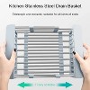 LunaLulinlk Expandable Dish Drying Rack Over The Sink Dish Basket Drainer with Telescopic Arms Functional Kitchen Sink Organizer - 4 of 4