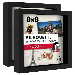 Americanflat Shadow Box Frame with shatter-resistant glass - Available in a variety of sizes and styles - 1 of 4