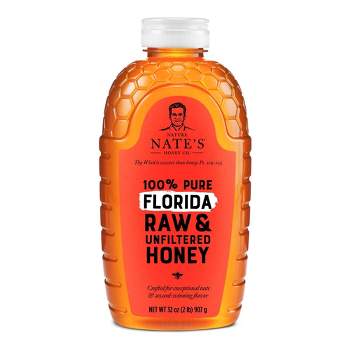 Nature Nate's 100% Pure Raw and Unfiltered Florida Honey - 32oz