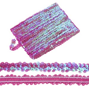 Unique Bargains Elastic PVC Durable Sequins Flat Paillette Sequin Trim 1 Pc - 1 of 4