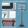 RISOKEYS Portable Basketball Hoop, Height Adjustable 5-7.5FT, with 33 in Backboard and Wheels, for Indoor Outdoor - 4 of 4