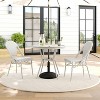 Martha Stewart Lily Pond Indoor-Outdoor Bistro Dining Table with 2 Stackable Bistro Chairs - 2 of 4