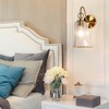 LNC Sallingboe 6.3-in 1-Lights Polished Gold with Textured Glass Modern/Contemporary  Indoor Wall Lights - 4 of 4